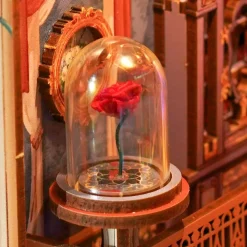 DIY Book Nook Kit - Enchanted Rose w/ Dust Cover