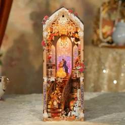 DIY Book Nook Kit - Enchanted Rose w/ Dust Cover