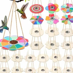 DIY Wooden Bird Feeder Craft Kit, 1 Pack Unfinished Wood Bird Feeder for Kids, Classroom & Nature Crafts