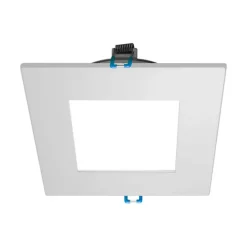 DLE4 Series 4 in. Square White Flat Panel LED Downlight in 5000K