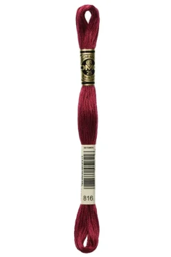 DMC® - 816 -- Cherry Red -- Six-Strand Embroidery Floss Skein