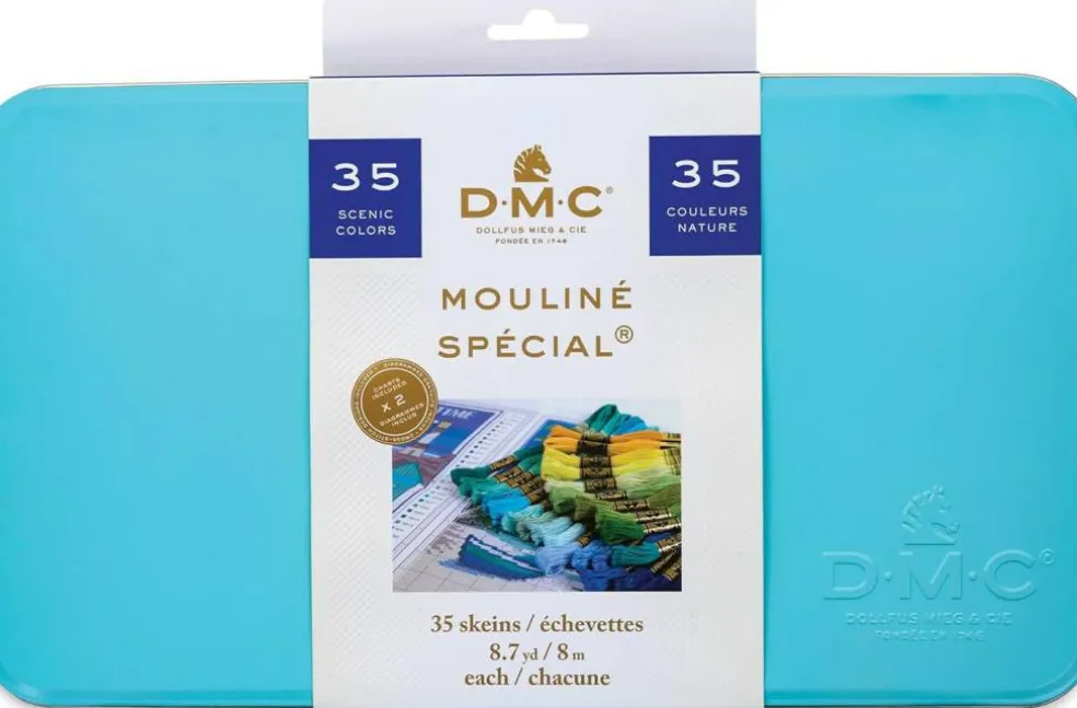DMC Embroidery Floss Scenic Colors Tin (35 Colors)