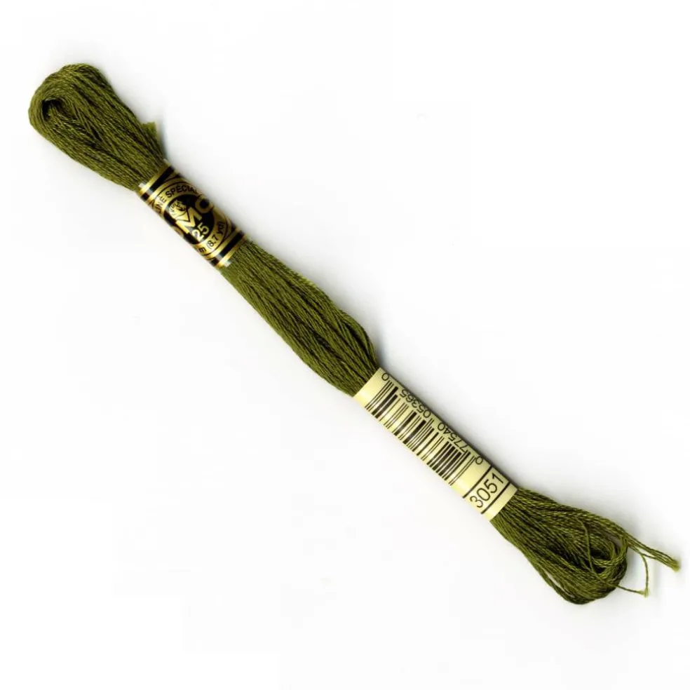 DMC® 6 Strand Embroidery Floss, Muted Green