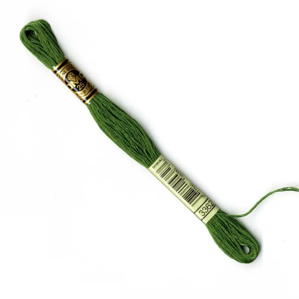 DMC® 6 Strand Embroidery Floss, Muted Green