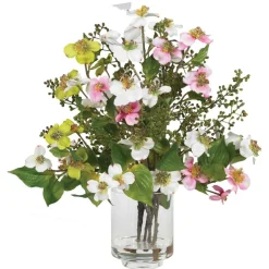 15" Dogwood Arrangement in Vase