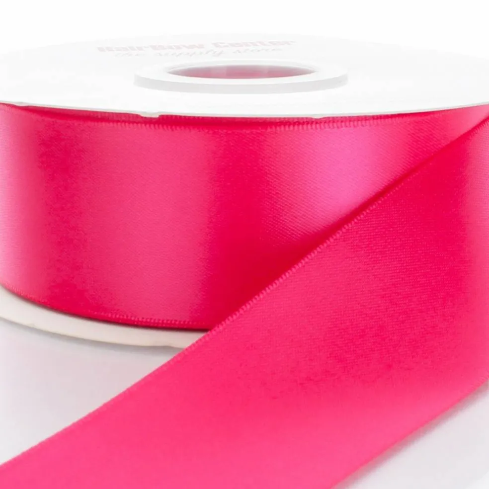 4" Double Faced Satin Ribbon 175 Shocking Pink 100yd