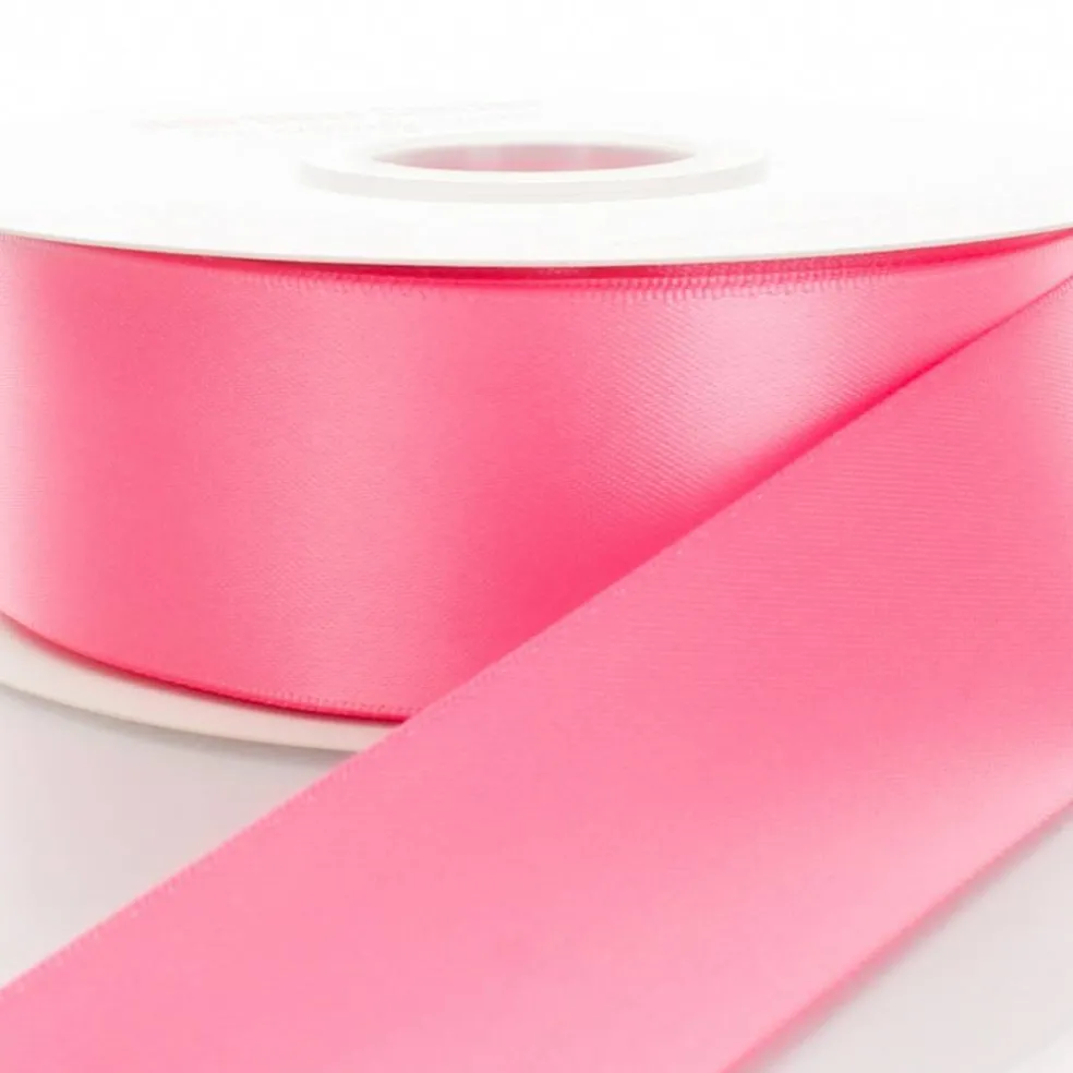 4" Double Faced Satin Ribbon 175 Shocking Pink 100yd