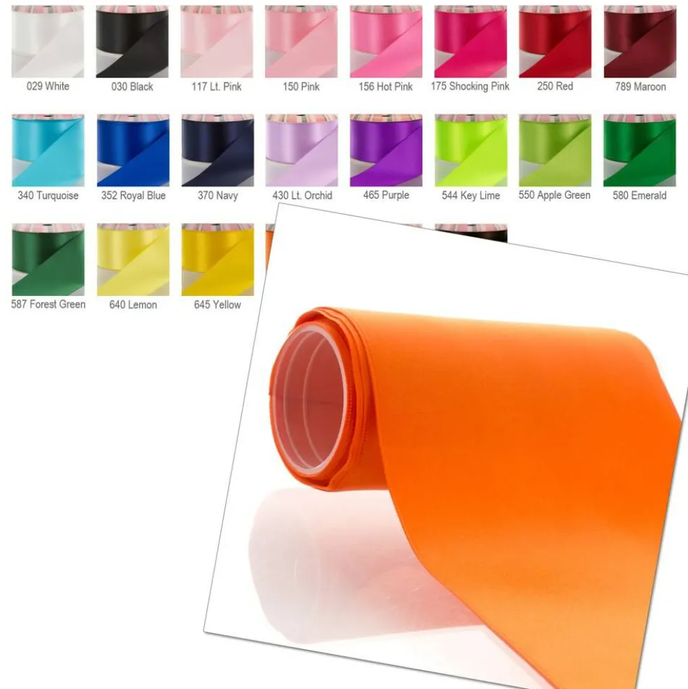 4" Double Faced Satin Ribbon 175 Shocking Pink 100yd