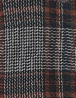 Double Knit Jacquard Plaid Fabric 1 Yard Soft Stretch Medium Weight 58/60" Wide