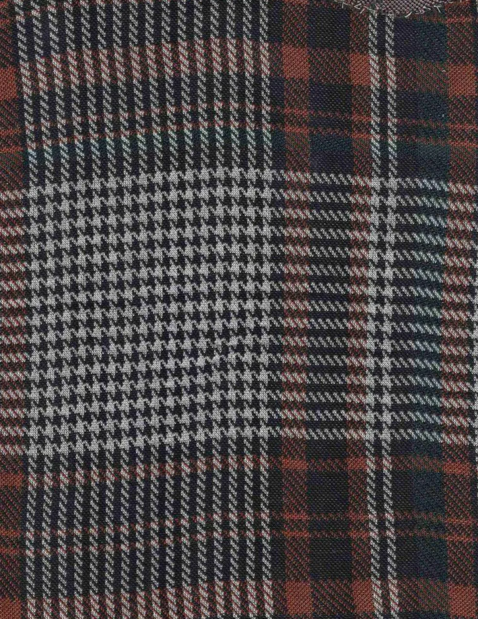Double Knit Jacquard Plaid Fabric 1 Yard Soft Stretch Medium Weight 58/60" Wide