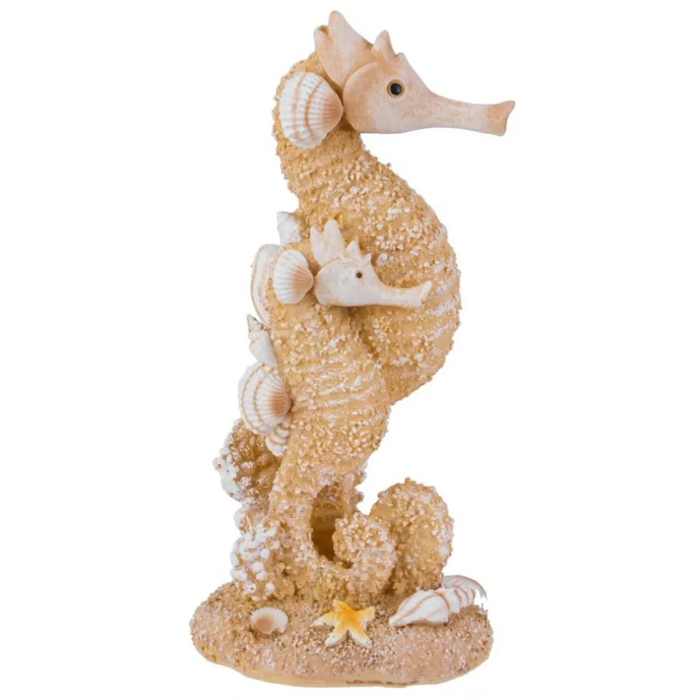 6" Double Seahorse Coastal Decorative Tabletop Figure For Beach House Decor