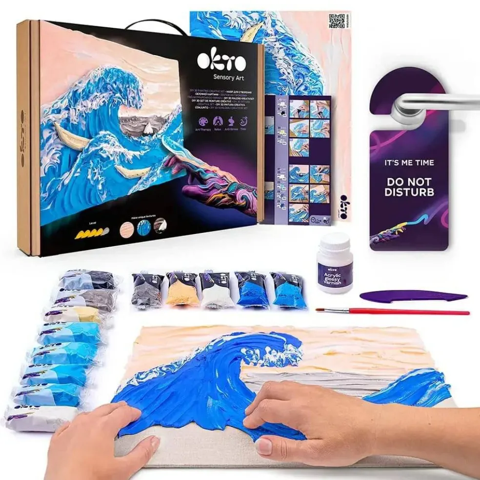 3D PICTURES Famous Masterpieces DIY set ”Big wave in Kanawaga”