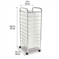 10 Drawer Rolling Cart by Simply Tidy®