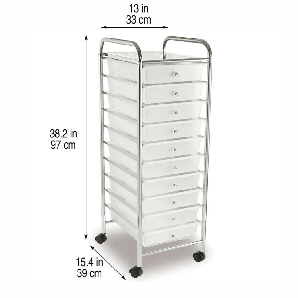 10 Drawer Rolling Cart by Simply Tidy®