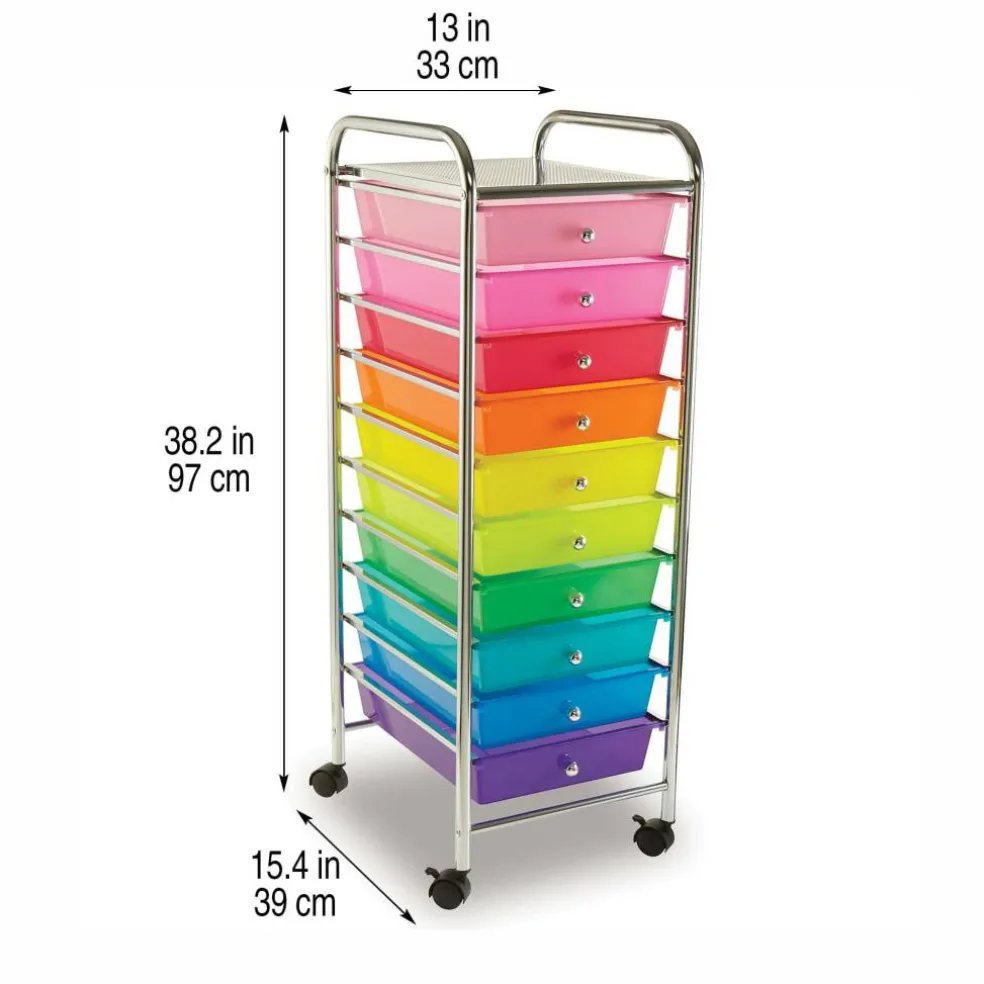 10 Drawer Rolling Cart by Simply Tidy®