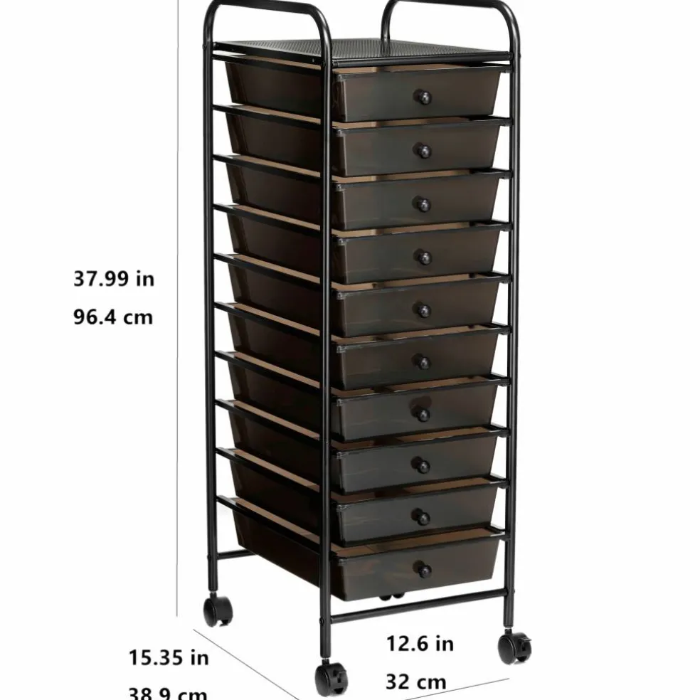 10 Drawer Rolling Cart by Simply Tidy®