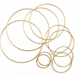 Dream Catcher Rings, 10PCS Wreath Macrame Rings Gold Metal Floral Hoops for Making Wedding Wreath Decor Wall Hanging Crafts, 5 Sizes(2" x2, 3" x2, 4" x2, 5" x2, 6" x2)