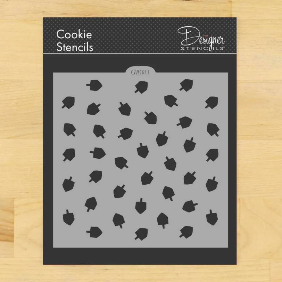 Dreidel Miniprint Cookie & Craft Stencil | CM081 by Designer Stencils | Cookie Decorating Tools |