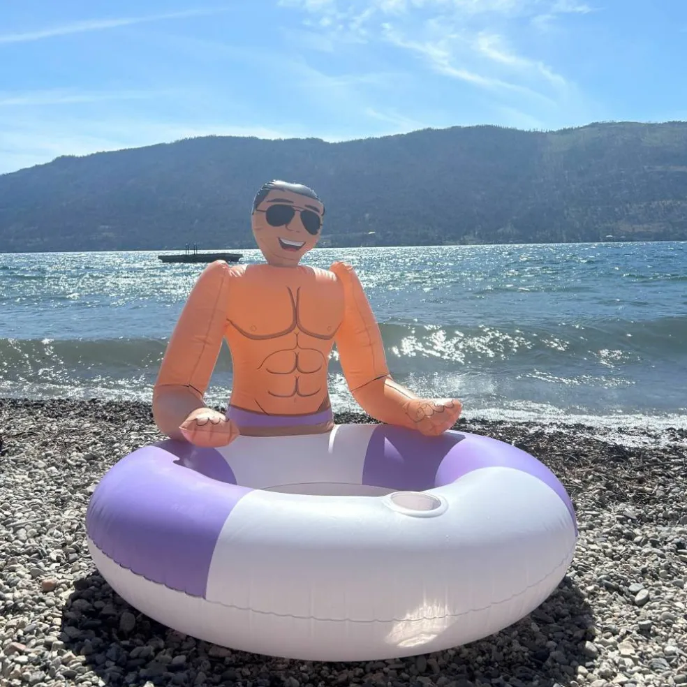 Drinking Buddies Hunky Inflatable Pool Ring