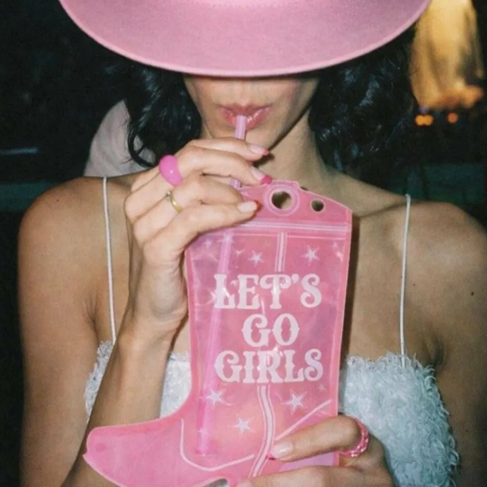 Drinking Buddies Let's Go Girls Cowboy Boot Drink Pouches
