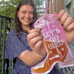 Drinking Buddies Let's Go Girls Cowboy Boot Drink Pouches