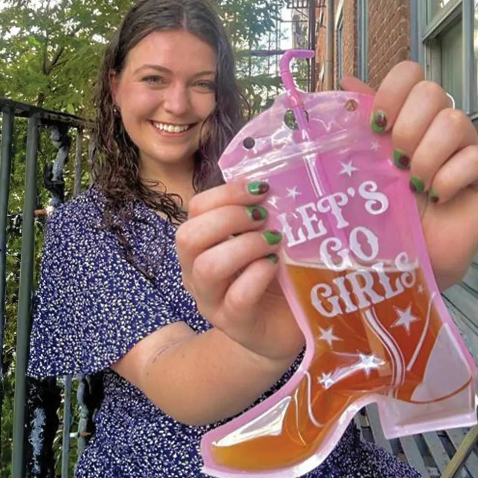 Drinking Buddies Let's Go Girls Cowboy Boot Drink Pouches