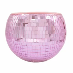 9.25" Drinking Buddies Pink Disco Ball Ice Bucket