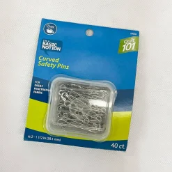 Dritz Curved Basting Pins for Quilting, 1 1/2 inch, size 2, 40-count