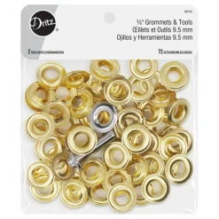 DritzĀ® Gold 3ā8" Grommets & Tools, 72 Sets