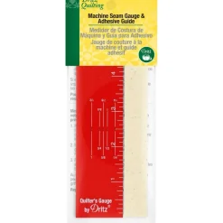 DritzĀ® Machine Seam Gauge & 1/8" Adhesive Guide for Straight Lines