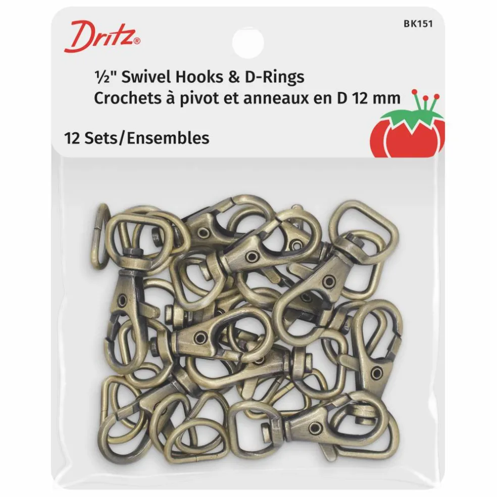 Dritz® Swivel Hooks & D-Rings, 12 Sets