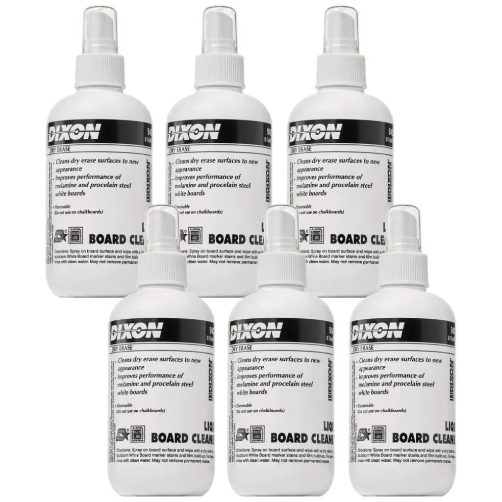 Dry Erase Board Cleaner, Spray Bottle, 8 oz., Pack of 6