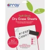 Dry Erase Sheets, 8.5" x 11" Plain, Pack of 5