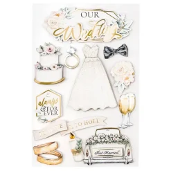 3D Scrapbook Sticker - Our Wedding