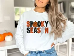 #256 DTF Print- Spooky Season- Faux Sequins