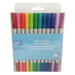 Dual Tip Brush Fineliner Markers by Artist's Loft™