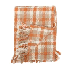 Dunmore Plaid Woven 50" x 60" Throw Blanket with Fringe