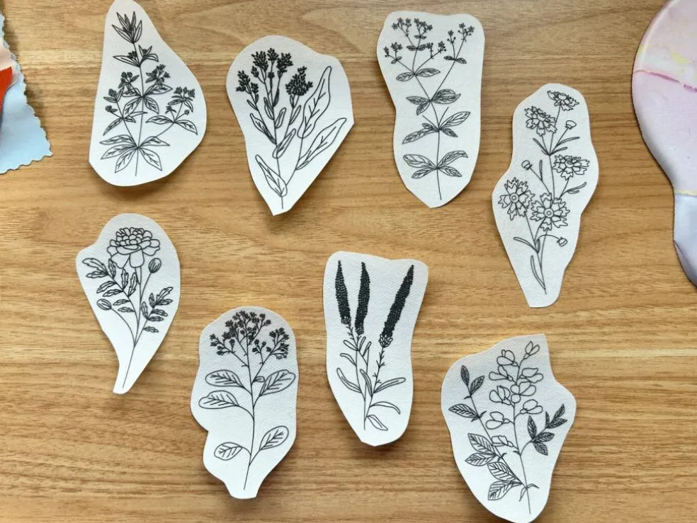 Dye Plants Embroidery Patterns - Botanical Stick and Stitch Embroidery