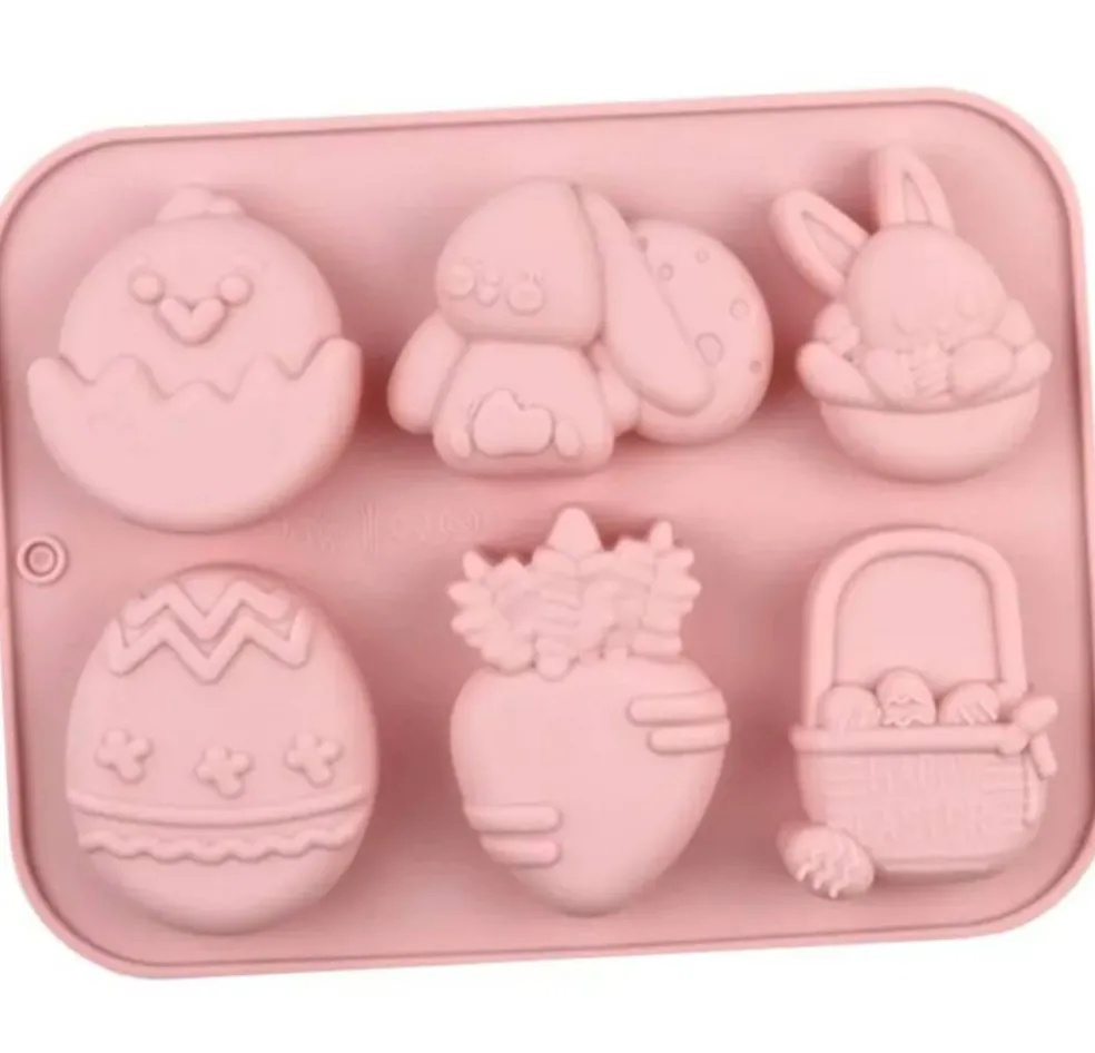 Easter Shapes Mini Cakes & Chocolate Mold 6 Cavity