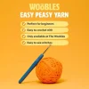 Easy Peasy Yarn for Beginners – Medium #4 Worsted Crochet & Knitting Yarn, Cotton-Nylon Blend