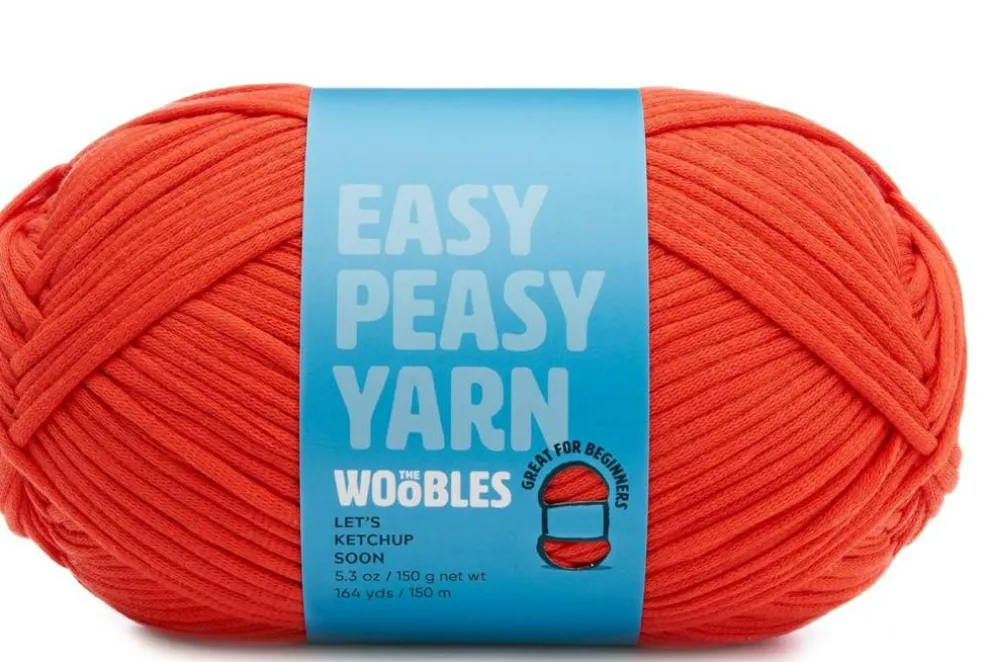 Easy Peasy Yarn for Beginners – Medium #4 Worsted Crochet & Knitting Yarn, Cotton-Nylon Blend