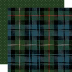 Echo Park Let It Snow Cozy Plaid 12x12 Double-Sided Cardstock Paper
