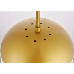 Eclipse 1 Light Brass plug in pendant With Frosted White Glass