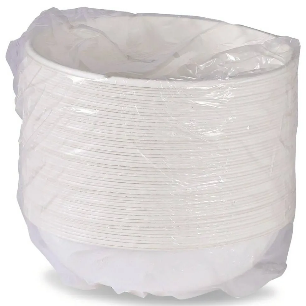 Eco-Products 32 oz. Vanguard Renewable and Compostable Sugarcane Bowls - White (400/Carton)