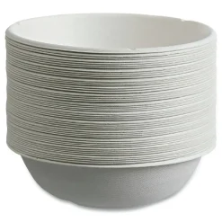 Eco-Products 16 oz. Vanguard Renewable and Compostable Sugarcane Bowls - White (800/Carton)