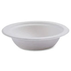 Eco-Products 12 oz. Vanguard Renewable and Compostable Sugarcane Bowls - White (1000/Carton)