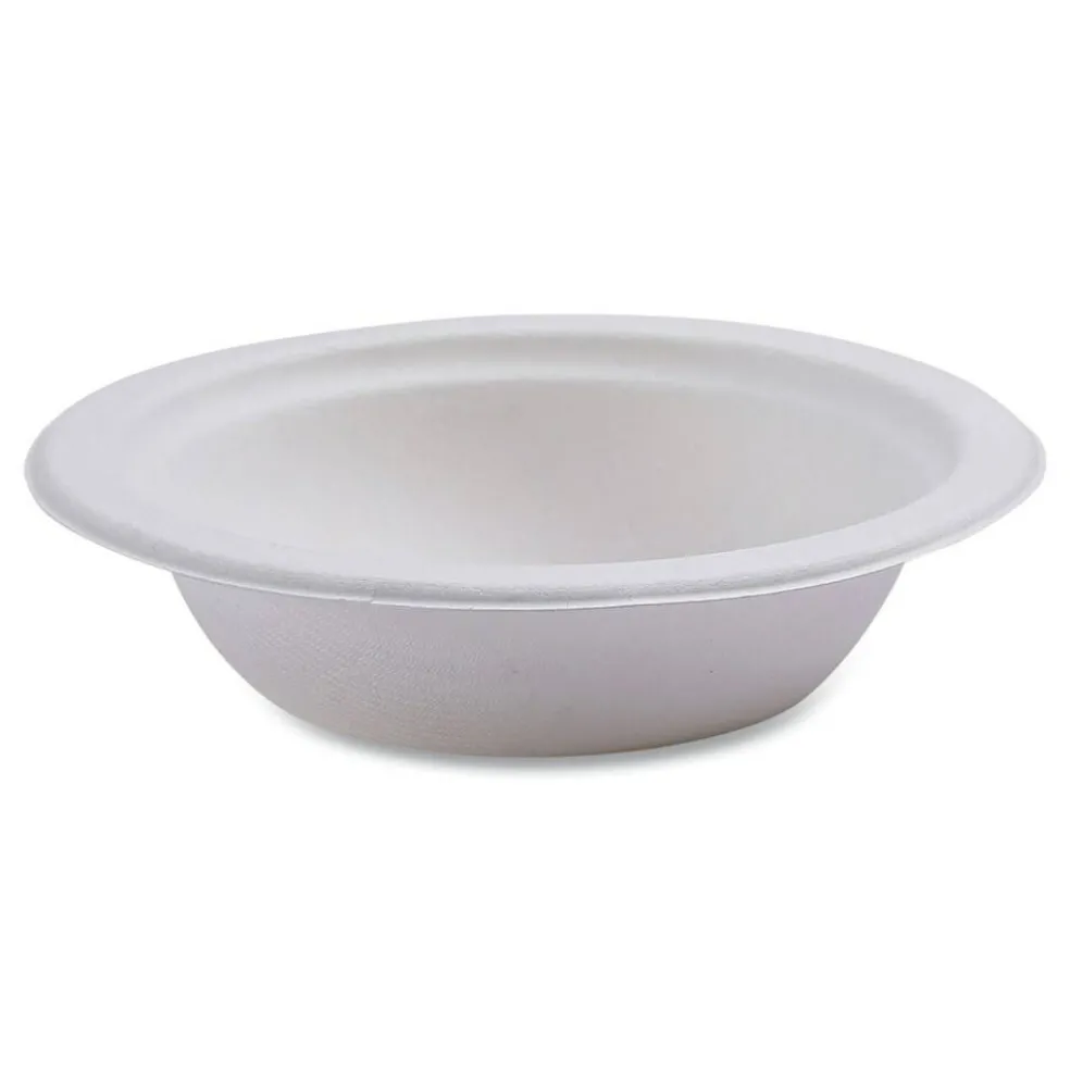 Eco-Products 12 oz. Vanguard Renewable and Compostable Sugarcane Bowls - White (1000/Carton)