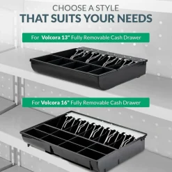 Edge Collections - Black - Cash Register Insert Tray with 4 Bill and 5 Coin Compartments - 1 Piece