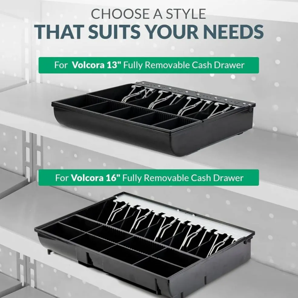Edge Collections - Black - Cash Register Insert Tray with 4 Bill and 5 Coin Compartments - 1 Piece