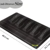 Edge Collections - Black - Cash Register Drawer with 5 Bill and 4 Coin Compartments - 1 Piece